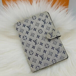 Louis Vuitton Blue Denim Mini lin  Agenda